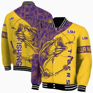 custom lsu tigers fishing rod gold jacket fashion forward
