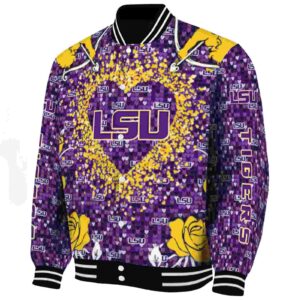 custom lsu tigers heart explosion purple jacket best selling