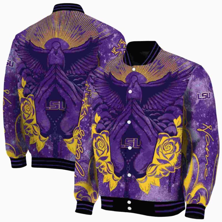 custom lsu tigers praying hands purple jacket fashion forward