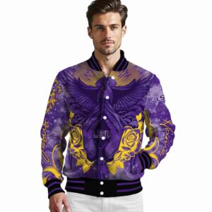 custom lsu tigers praying hands purple jacket high quality