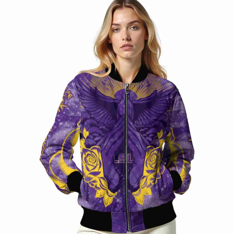 custom lsu tigers praying hands purple jacket latest model