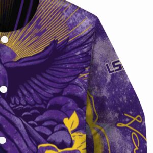 custom lsu tigers praying hands purple jacket premium grade