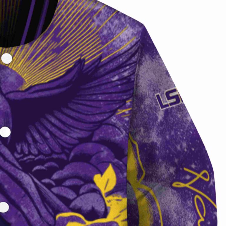 custom lsu tigers praying hands purple jacket premium grade