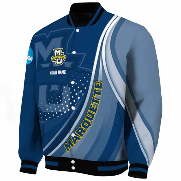 custom marquette golden eagles wave patterns blue jacket best selling