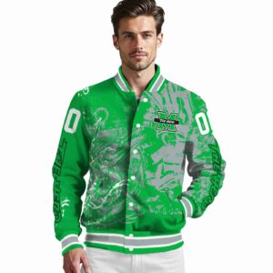 custom marshall thundering herd fishing art green jacket high quality
