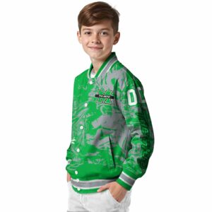 custom marshall thundering herd fishing art green jacket trendy