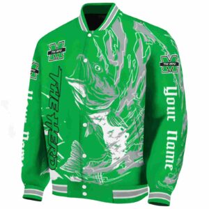 custom marshall thundering herd fishing passion green white jacket best selling