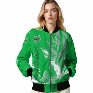 custom marshall thundering herd fishing passion green white jacket latest model