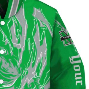 custom marshall thundering herd fishing passion green white jacket premium grade