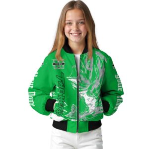 custom marshall thundering herd fishing passion green white jacket top rated