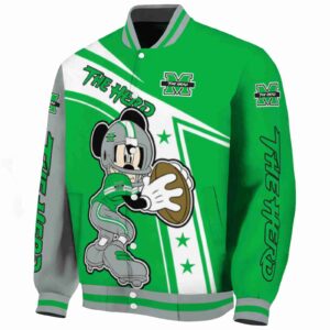custom marshall thundering herd mickey football green white jacket best selling
