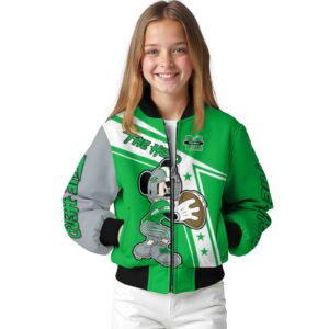 custom marshall thundering herd mickey football green white jacket top rated