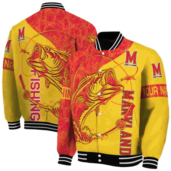 custom maryland terrapins fishing rod gold jacket fashion forward