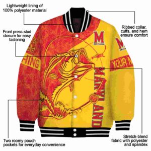 custom maryland terrapins fishing rod gold jacket new arrival