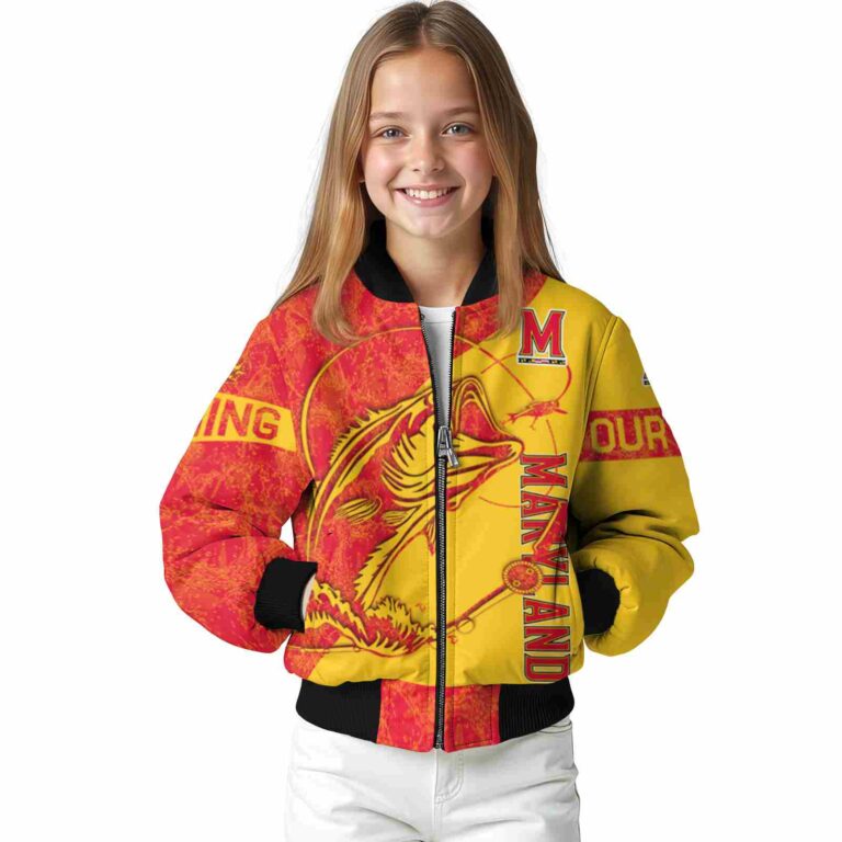 custom maryland terrapins fishing rod gold jacket top rated