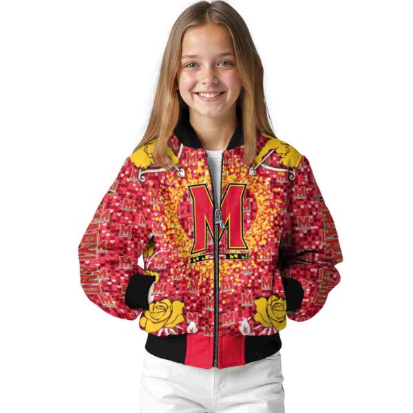 custom maryland terrapins heart explosion red jacket top rated