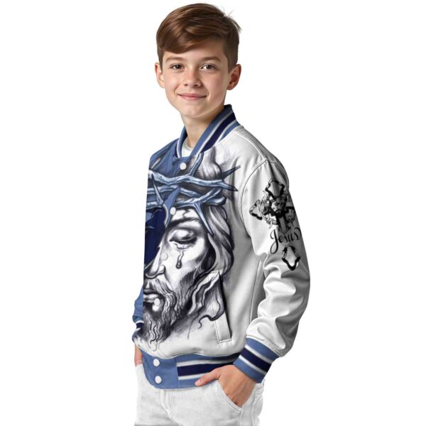 custom memphis grizzlies jesus tears blue white jacket trendy