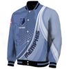custom memphis grizzlies wave patterns blue jacket best selling