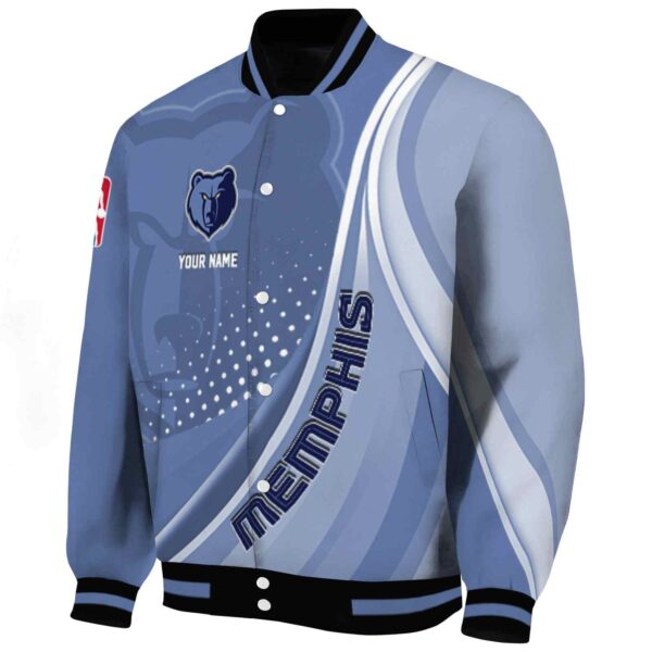 custom memphis grizzlies wave patterns blue jacket best selling