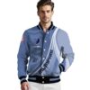 custom memphis grizzlies wave patterns blue jacket high quality