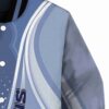 custom memphis grizzlies wave patterns blue jacket premium grade