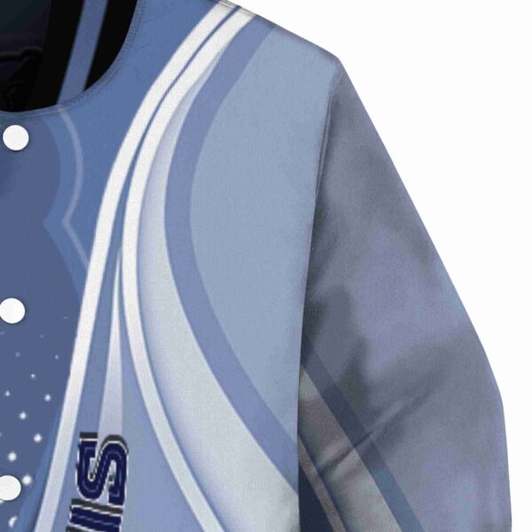 custom memphis grizzlies wave patterns blue jacket premium grade