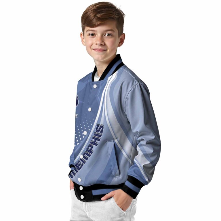 custom memphis grizzlies wave patterns blue jacket trendy