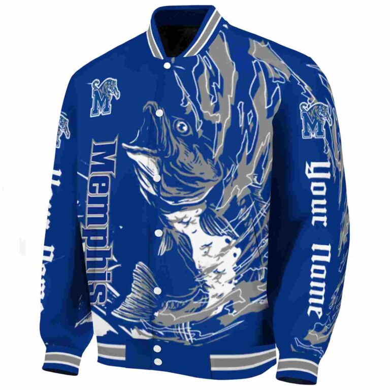 custom memphis tigers fishing passion blue white jacket best selling