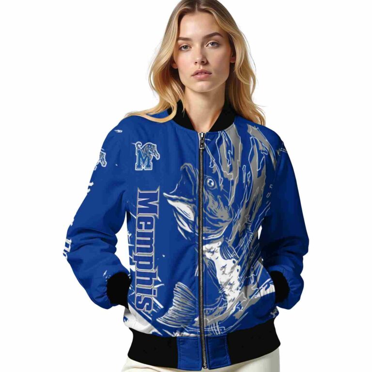 custom memphis tigers fishing passion blue white jacket latest model