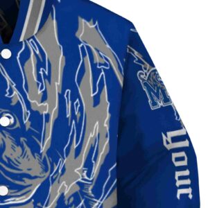 custom memphis tigers fishing passion blue white jacket premium grade