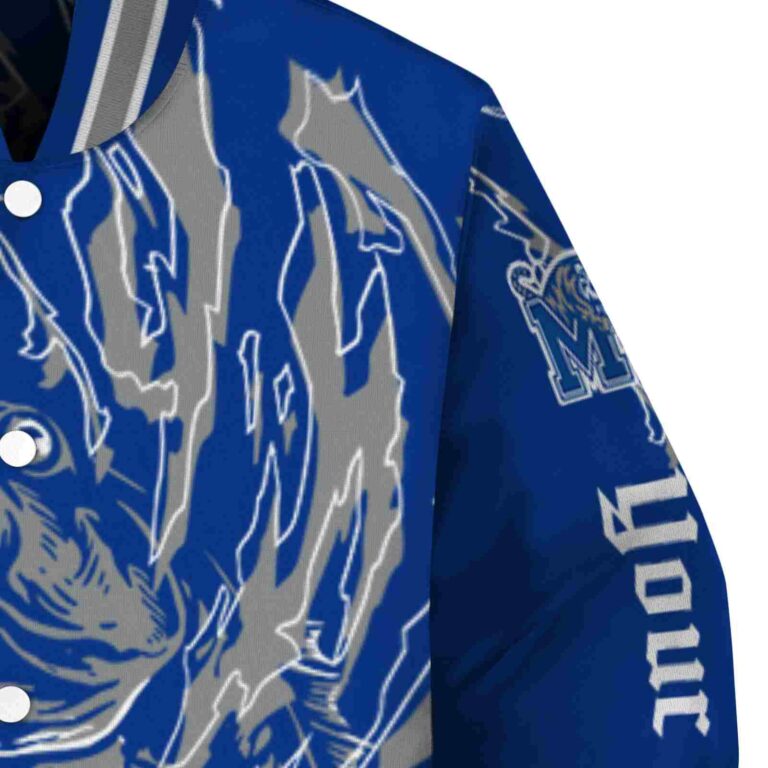 custom memphis tigers fishing passion blue white jacket premium grade