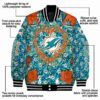 custom miami dolphins heart explosion aqua jacket new arrival