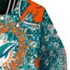 custom miami dolphins heart explosion aqua jacket premium grade