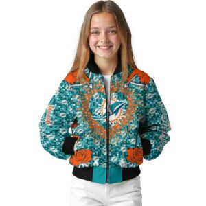 custom miami dolphins heart explosion aqua jacket top rated