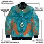 custom miami dolphins praying hands aqua jacket best selling
