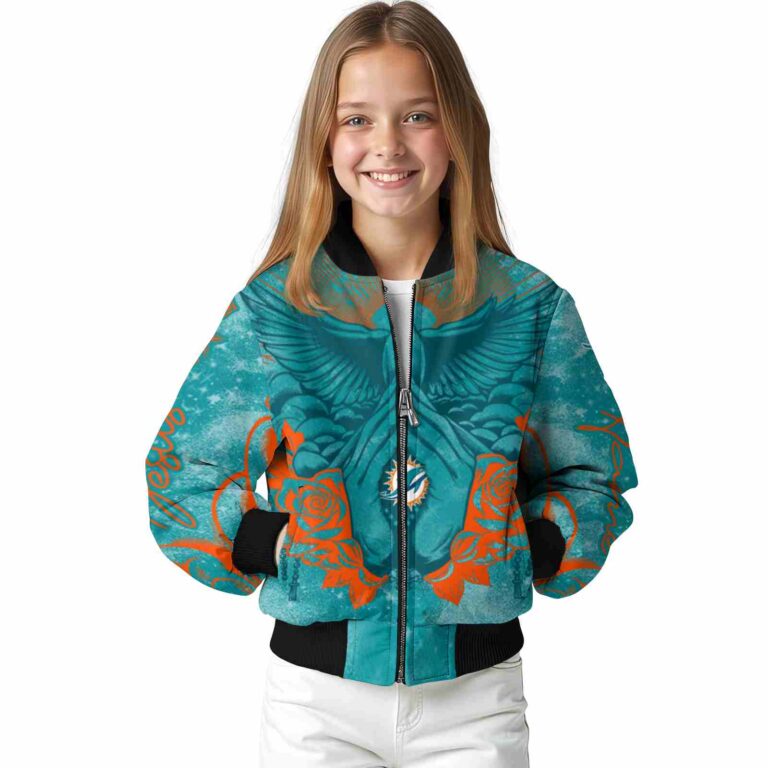 custom miami dolphins praying hands aqua jacket top rated