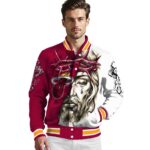 custom miami heat jesus tears red white jacket best selling