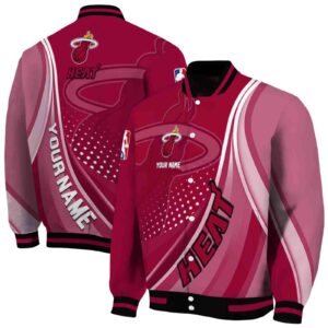 custom miami heat wave patterns red jacket fashion forward