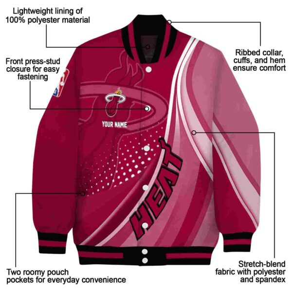 custom miami heat wave patterns red jacket new arrival