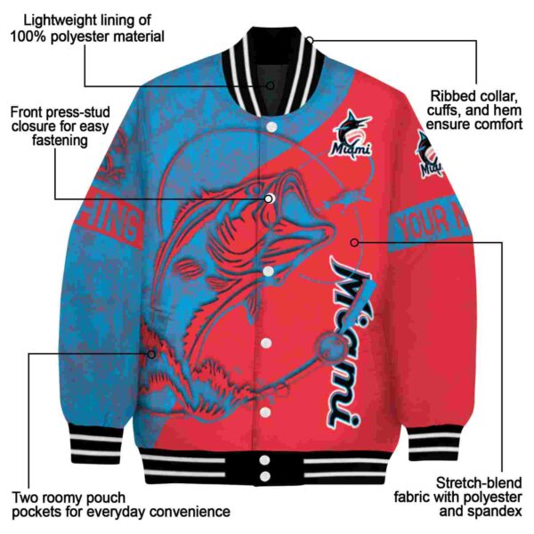 custom miami marlins fishing rod red jacket new arrival
