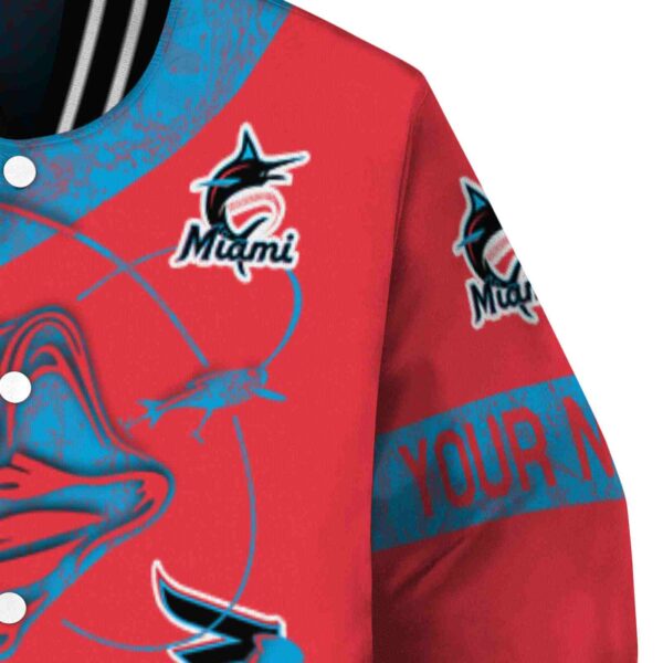 custom miami marlins fishing rod red jacket premium grade