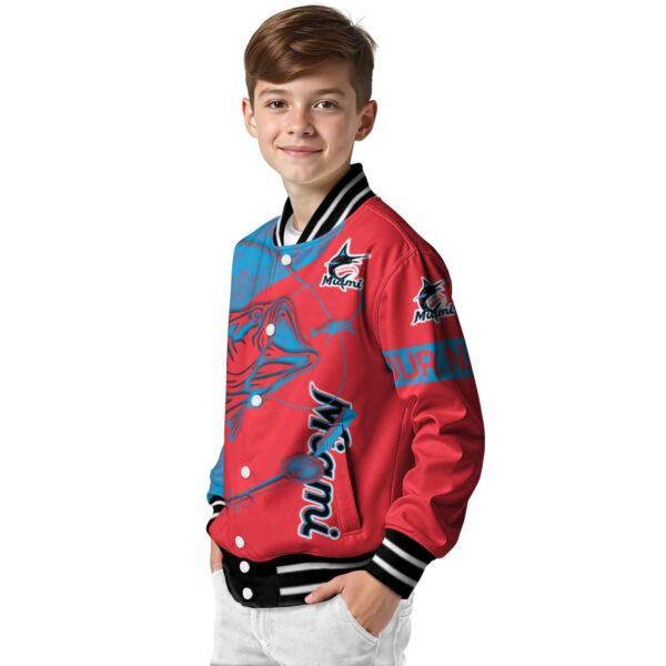 custom miami marlins fishing rod red jacket trendy