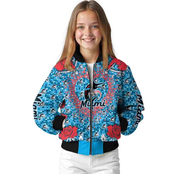 custom miami marlins heart explosion blue jacket top rated