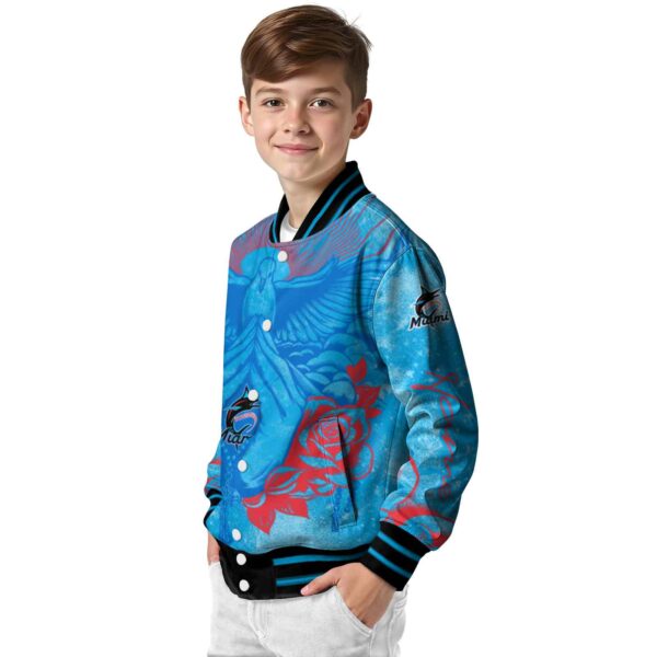 custom miami marlins praying hands blue jacket trendy