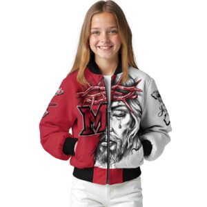 custom miami redhawks jesus tears red white jacket top rated