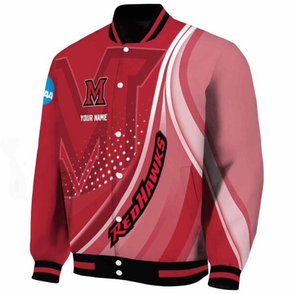 custom miami redhawks wave patterns red jacket best selling