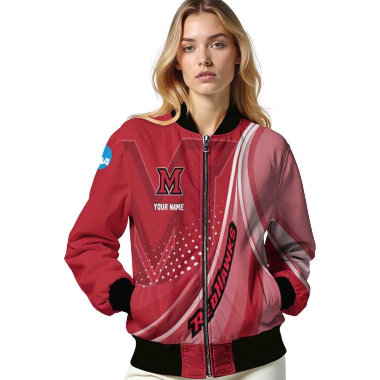 custom miami redhawks wave patterns red jacket latest model
