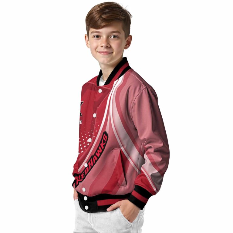 custom miami redhawks wave patterns red jacket trendy