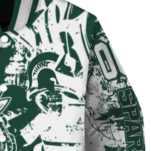 custom michigan state spartans fishing art green jacket premium grade