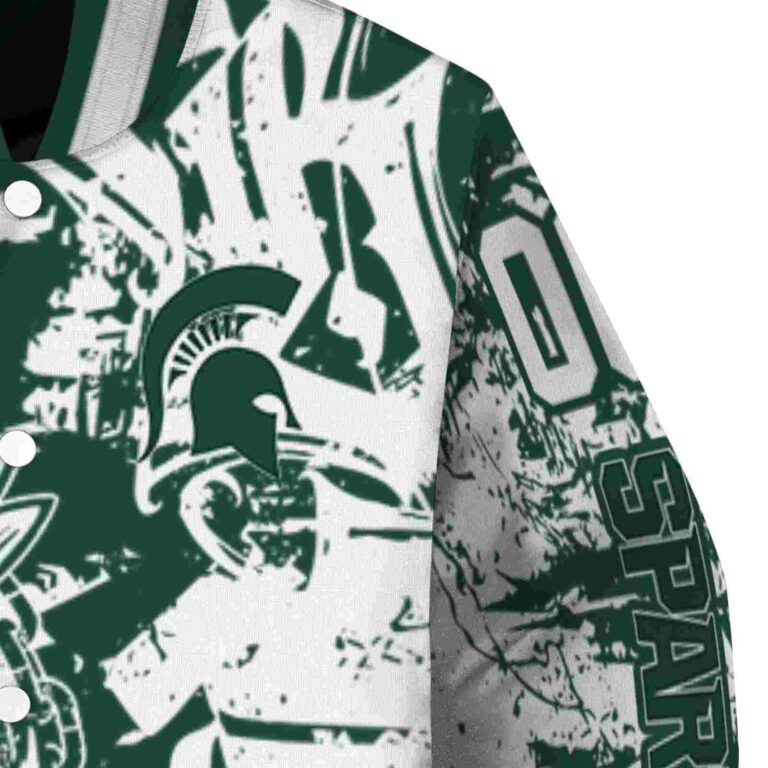 custom michigan state spartans fishing art green jacket premium grade